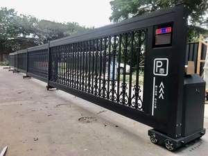 2024 nouveau Design porte en fer <span class=keywords><strong>5m</strong></span> rétractable clôture électrique portes fer extérieur - Product Image 4