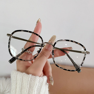 25818 Venta caliente fotocromático fotogray lentes Marco de anteojos de Metal ovalado ordenador gafas ópticas - Product Image 2