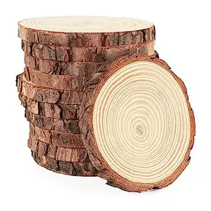 7cm Großhandel unvollendete Holz runden natürliche verdickte Platte mit Rinde für DIY Holzhandwerk für Europa