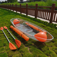Kayak Transparente de Policarbonato para Paseos Turísticos, Canoa con Fondo Transparente, Kayak Flotante