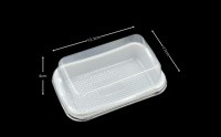 Conteneur en plastique PET transparent carré jetable en gros d'usine, impression personnalisée, pour boulangerie, sushis, salades, crèmes, Guangdong