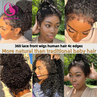 Peluca Frontal de Encaje Completo sin Pegamento, Peluca de Cabello Indio 100% Natural sin Procesar, Pelucas de Cabello Humano con Encaje Completo 360 con Cutícula Alineada