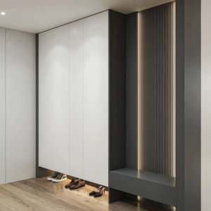 Armoire en bois de style chinois personnalisable, simple, moderne, rétro, en rotin, pour la maison, l'hôtel ou les meubles d'institution - Product Image 4