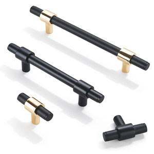 <span class=keywords><strong>Tiradores</strong></span> y Manijas para Cajones de Latón Cepillado <span class=keywords><strong>Dorado</strong></span> con Diseño Acanalado, Latón Macizo y Duradero - Product Image 1