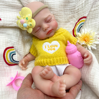 Poupée Bébé en Silicone 30 cm Corps Entier, Poupée Reborn Réaliste en Silicone Souple, Mini Jouet Style Artisanat de Collection, Cadeau