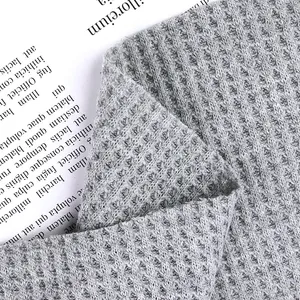 Gân áo len sọc knitpolyester Spandex dty 2 bên bàn chải duy nhất Jersey vải