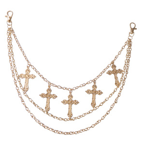 โซ่คาดเอวโลหะผสมสังกะสี จี้หลายชั้น สไตล์ฮิปฮอป แฟชั่นสำหรับทุกเพศ โซ่คล้องตัว ใส่ได้ทุกวัน - Product Image 5