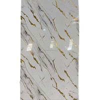 Revêtement mural SPC classique à motif marbré résistant à l'humidité, panneau de 3 mm d'épaisseur pour salle de bain et cuisine