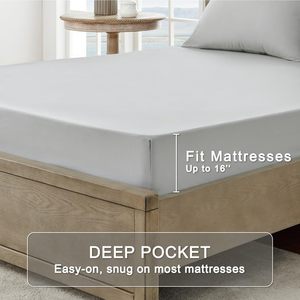 Buttery Soft 300 Thread Count Fabric 100% Viscose Derived From <b>Bamboo</b> Cooling Bed <b>Sheets</b> for Home - Product Image 2