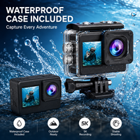 Nouvelle caméra d'action 5K 60FPS à double écran, WiFi, étanche 30m, anti-tremblement six axes, enregistreur vidéo pour casque de sport, cyclisme, modèle M60TR