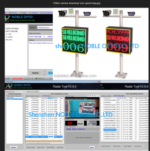 Caméra de vitesse NOBLE 130 km/h avec panneau de limitation de vitesse, module P10, panneau de signalisation routière, caméra LPR - Product Image 2