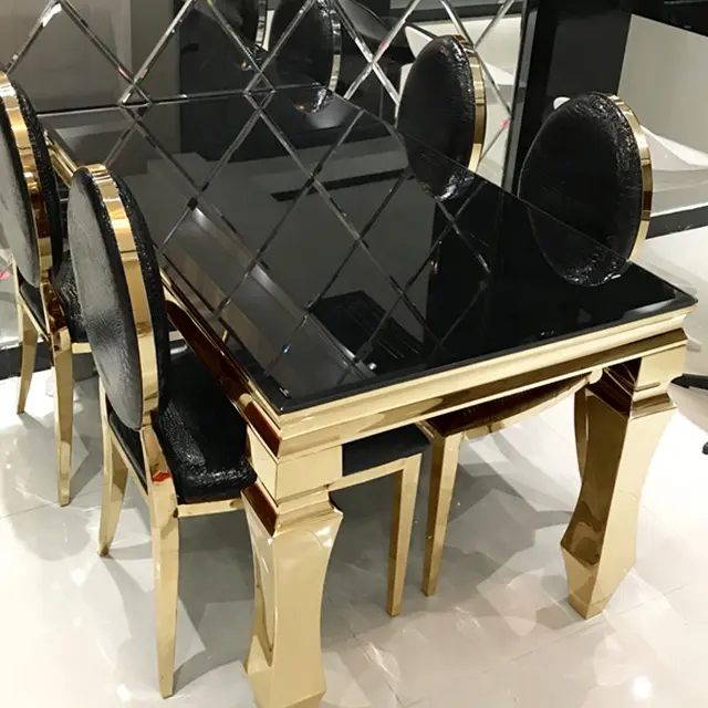 Модный обеденный стол, домашняя мебель со стальным основанием CT004