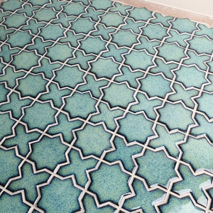 Mosaico de Porcelana Esmaltada en Horno con Diseño de <span class=keywords><strong>Estrella</strong></span> Cruzada, Revestimiento Decorativo para Paredes de Cocina, Baño y Ducha, Azulejo de Cerámica Blanco - Product Image 6