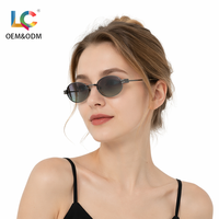 Lunettes de soleil polarisées anti-reflet UV400 légères à monture métallique ovale slim, les plus vendues, pour le cyclisme et le VTT, unisexe
