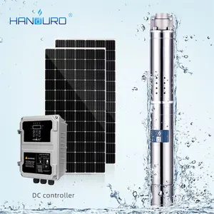 Handuro 48V 500W 1.7m^3/h 109M 3inch Pompe Solaire Deep Well Solar Water Pump For Irrigation