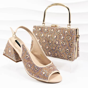 Conjuntos de Zapatos y Bolsos Italianos a Juego para Mujer, Conjunto de Bolsos para Fiesta Africana, Zapatos y Bolsos a Juego - Product Image 4