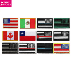 แพทช์ปักลายธงชาติอเมริกัน DAVINA Flowers Embroidery แบบกลับด้าน สำหรับติดบนเครื่องแบบสหรัฐอเมริกา ด้านซ้าย กว้าง 3 นิ้ว ลายปักธง <span class=keywords><strong>Lorn</strong></span> - Product Image 2