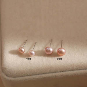 Natural Freshwater AAA Grade Potato Shape Trendy <b>Stud</b> <b>Earrings</b> - Product Image 1