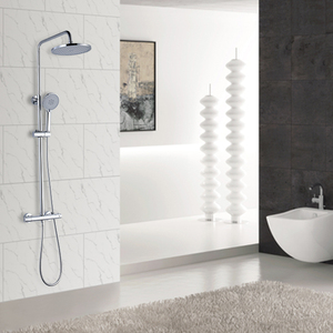 Ensemble <span class=keywords><strong>de</strong></span> système <span class=keywords><strong>de</strong></span> <span class=keywords><strong>douche</strong></span> pluie à hauteur réglable monté exposé <span class=keywords><strong>de</strong></span> luxe <span class=keywords><strong>colonne</strong></span> <span class=keywords><strong>de</strong></span> <span class=keywords><strong>douche</strong></span> <span class=keywords><strong>thermostatique</strong></span> en acier inoxydable - Product Image 2