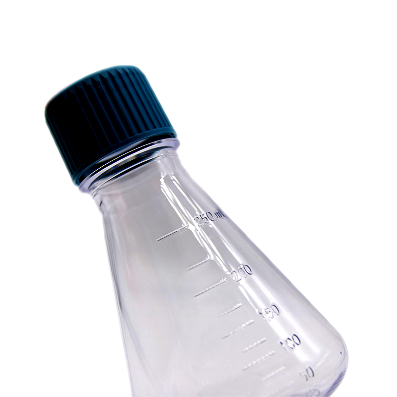 Лабораторная Стерильная пластиковая коническая колба для клеточной культуры, колба Erlenmeyer 250 мл