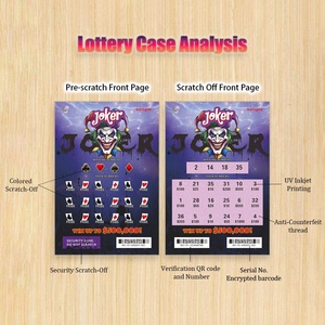 Loterie Super Joker Poker 2025 : Ticket de loterie à gratter personnalisé avec impression numérique, règles de jeu, motif, taille et couleur du papier - Product Image 2