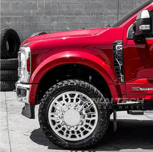 Jantes de camion forgées sur mesure XINLAI, polies, 10 trous, jantes arrière doubles forgées pour camions Ford F450 F550 avec capuchons flottants - Product Image 2