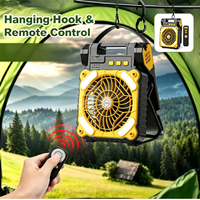 Kipas Meja Camping Kotak Hadiah Lampu LED Desain Modern Kontrol Digital Ramah Lingkungan Kipas Mini Isi Ulang untuk Penggunaan di Mobil