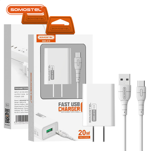 2025 Somostel vente chaude QC3.0 chargeur rapide prise US prise ue pour <span class=keywords><strong>iPhone</strong></span> <span class=keywords><strong>XR</strong></span> chargeur de téléphone OEM USB Cargador Celulares - Product Image 1