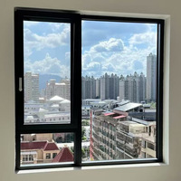 Fenêtre en aluminium pour chambre à coucher avec isolation thermique et acoustique, moustiquaire et grille de sécurité, verre ultra résistant pour la rénovation de la maison