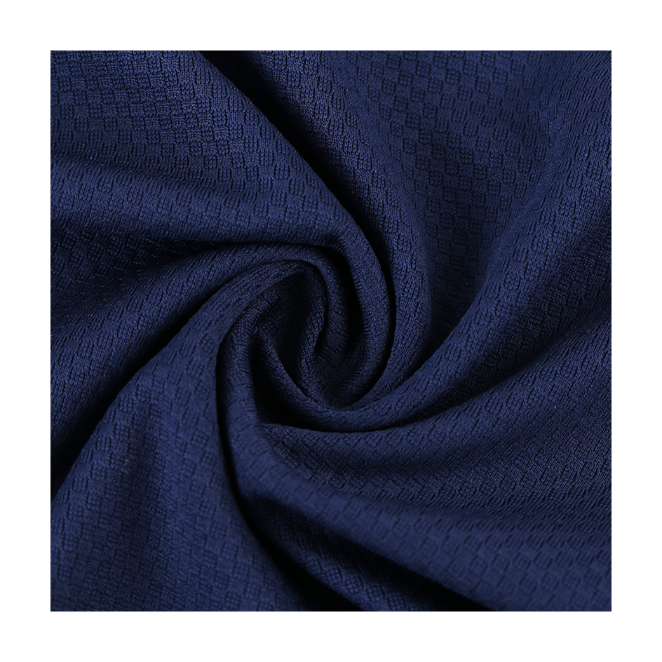 Manufacturers Yarn Technology Quick Dry Wicking 100% Polyester Knitted Coolmax Grid Waffle Fabric