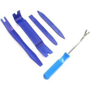 Juego de herramientas para remover paneles de audio de automóviles, 5 piezas, kit de palancas de plástico azules para el tablero y molduras de puertas - Product Image 5