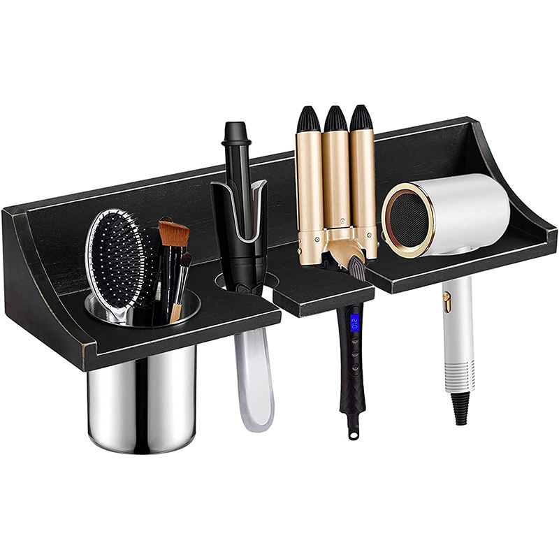 Bathroom Hair Tool Organizer Wall Mount Hair Dryer Holder and Hair Styling  Care Tool Shelf