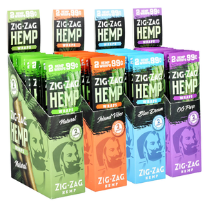 ZIG-ZAG Hemp Wraps 25-Pack - Natural (2 Wraps Per Pack) 100% Natural, Slow-Burning Hemp Wraps <b>Smoking</b> Accessories - Product Image 5