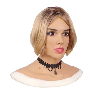 Couvre-chef en silicone avec maquillage beauté femme Betrice couvre-chef pour homme à femme Crossdressing Cosplay Halloween Party - Product Image 4
