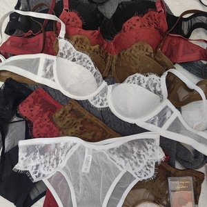 New French Style Eyelsh Lace <b>Bra</b> and Thong <b>Set</b> Hot Ultra-thin Fancy <b>Bra</b> for Women - Product Image 6