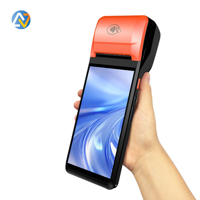 Handheld POS NB60P All-in-one Android 14 OS NFC Mobile POS with 58mm Receipt Printer 6 Inch Touch Screen POS Systems Machine
