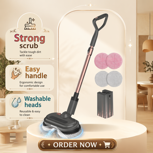 Mop Elettrico Rotante con <span class=keywords><strong>Secchio</strong></span> di Lavaggio Automatico, Potente Sistema di Pulizia Pavimenti, Scrubber Rotante Senza Fili per Uso Domestico - Product Image 1