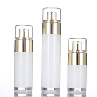 Flacon pompe airless en acrylique à double paroi, imprimé sérigraphié, pour cosmétiques et soins de la peau, 15ml, 30ml, 50ml