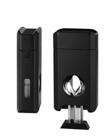 Briquets à cigares personnalisés avec coupe-cigares, lame en acier inoxydable, coupe-vent, rechargeable au butane, multifonctionnel, logo personnalisé