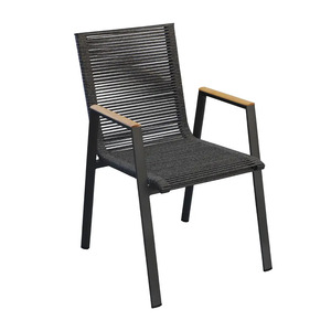 SILLA DE ALUMINIO Y CORDA DE ANTRACITA - Product Image 1