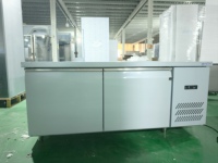 Table de travail réfrigérée commerciale en acier inoxydable pour tableaux opératoires, grande capacité, pour cuisine et magasin de thé au lait, table de conservation des aliments frais