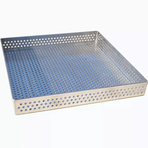 SS201 304 Stainless Steel Perforated Tray Baking <strong>Pan</strong> Oven Sheet <strong>Pan</strong> for <strong>Grilled</strong> Fish/vegetables - Product Image 1