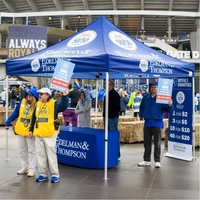Venta directa de fábrica, tienda de dosel emergente impermeable personalizada, tienda de dosel promocional de 10X20ft para ferias al aire libre