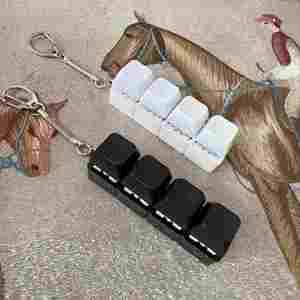 4 in 1 Button Keyboard Keycap Fidget Keychain 4 <b>Keys</b> Keyboard Decompression Toys Keyboard Clicker with LED Light Keychain - Product Image 1