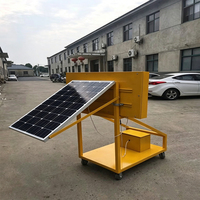 VMS Trailer Panneau à messages variables Panneau fléché à énergie solaire Led Support de trafic mobile Panneau de flèche ambre Remorque routière