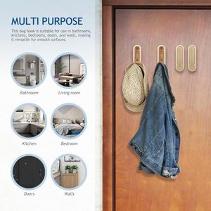 Heavy-Duty Foldable Wall <strong>Hooks</strong> Gold Zinc Alloy Flip-Down Design Wall Mount <strong>Rails</strong> for Bathroom or Kitchen Use - Product Image 3