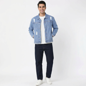 High Quality with <b>Custom</b> Design OEM 2026 Factory Wholesale <b>Custom</b> Man <b>Jacket</b> Casual <b>Custom</b> Men's <b>Denim</b> <b>Jacket</b> - Product Image 1