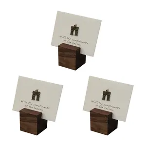 木卡盒胡桃木名片夹桌面展示木卡架