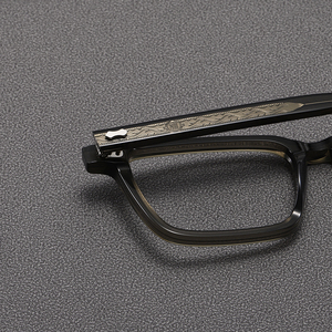 Lunettes de vue rectangulaires à monture intégrale, monture noire solide, anti-UV, unisexe, adultes, correction de la vue - Product Image 5