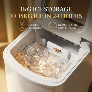 Máquina de Hielo Portátil de Sobremesa, Máquina de Hielo en Cubitos, Capacidad de 10 kg/día, Eléctrica, para Uso Doméstico y Hotelero - Product Image 6